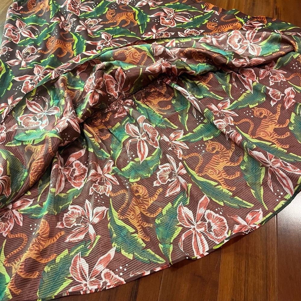 Scotch Soda Maxi Skirt Tiger Aloha Hula‎ Maison Scotch Floral Resort Tropical XS - Picture 6 of 9